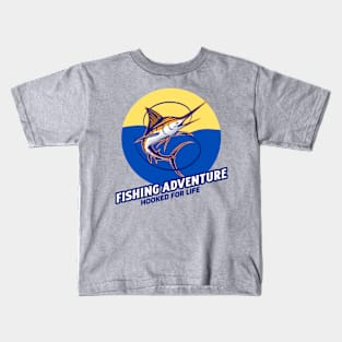 Fishing Adventure Hooked For Life Kids T-Shirt